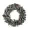 Glitzhome® 24" LED Glittered Pinecone Christmas Wreath